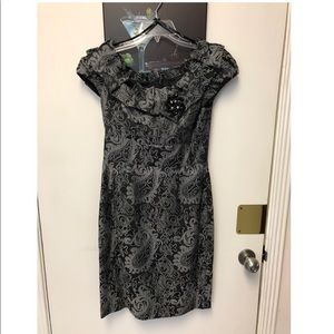 Suzi Chin Gray Dress Size 2